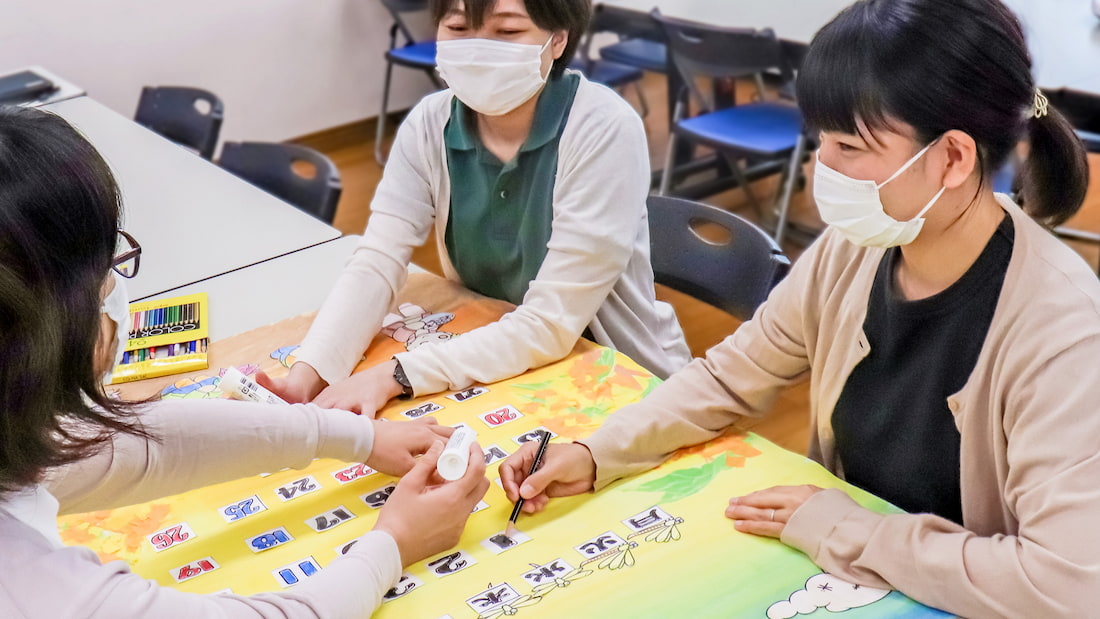 写真：カレンダー作りプログラムの様子